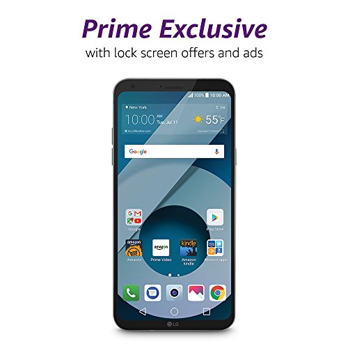LG Q6-32 GB – Unlocked (AT&T/T-Mobile) – Platinum – Prime Exclusive – with Lockscreen Offers & Ads