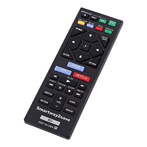 Replacement Sony RMT-B126A Blu-Ray Player Remote Control.