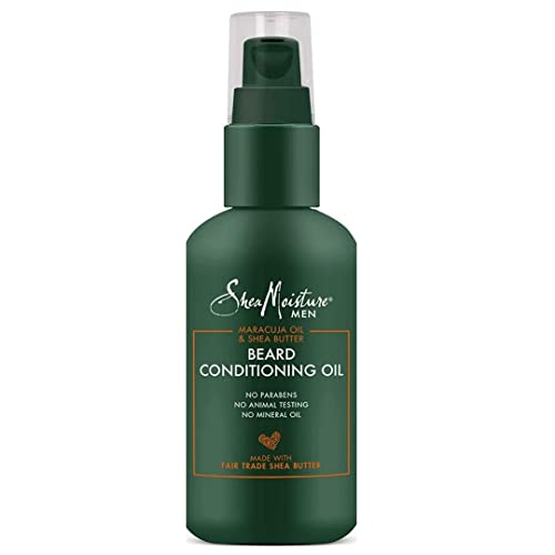SheaMoisture Beard Conditioning Oil for a Full Beard Maracuja Oil and Shea Butter to Moisturize and Soften Beards 3.2 oz