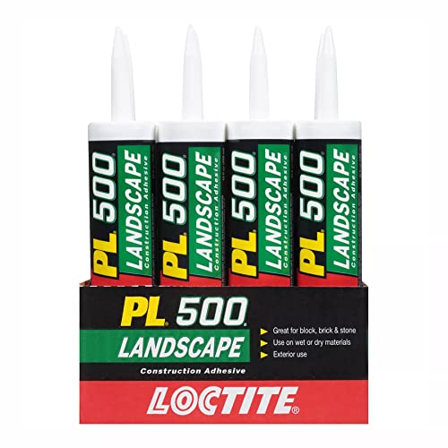 Loctite PL500 Landscape Block & Stone Adhesive, 10 fl oz, 12, Cartridge