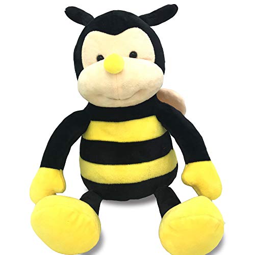 Garden Buzz Cuties Plush Nana The Bee with Smile Face and Yellow Wings Bumblebee Stuffed Animal Shaped Soft Plush Toy Present for Children Valentines Day