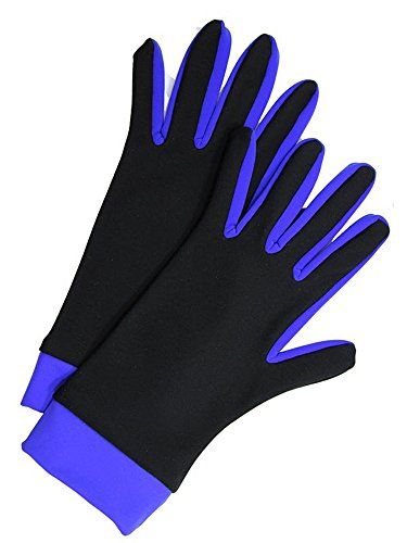 IceDress- Thermal Figure Skating Gloves (Black & Cornflower),S (16-18)
