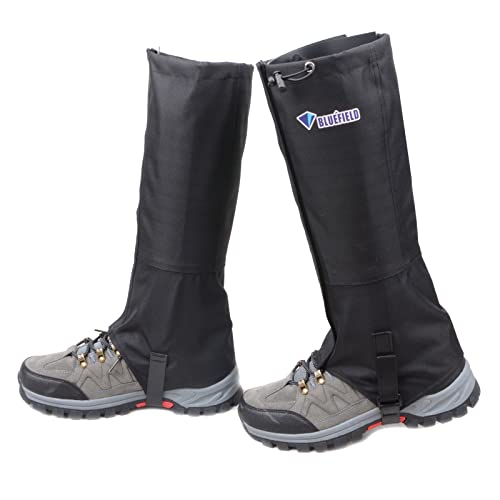 TRIWONDER Leg Gaiters Waterproof Snow Boot Gators Hiking Gaiters Men Women for Walking Climbing Hunting Cycling Backpacking Lightweight Rain Shoe Gaiters (1 Pair) (Black, M)
