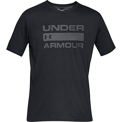 Under Armour mens Team Issue Wordmark Short-sleeve T-shirt , Black (001)/Rhino Gray , X-Large
