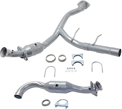 Evan Fischer Catalytic Converter Set of 2 Compatible with 2009-2010 Ford F-150, 2007-2014 Expedition, Fits 2007-2013 Lincoln Navigator Driver and Passenger Side