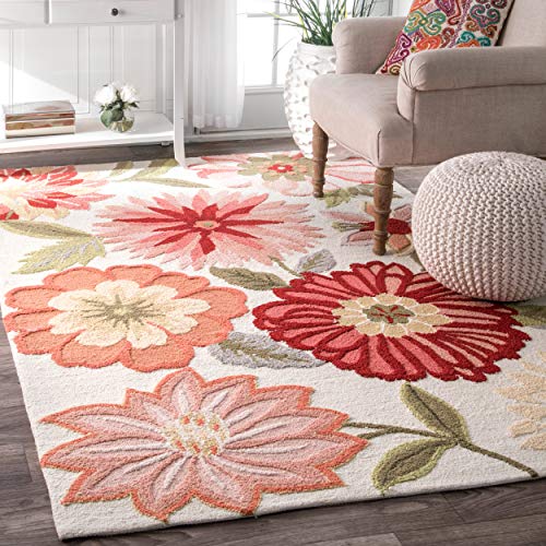 nuLOOM Palm Springs Hand Tufted Area Rug, 6′ x 9′, Pink