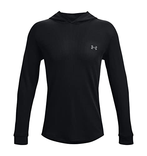 Under Armour Men’s Waffle Athletic Hoodie Shirt Hooded TOP (Black, large)