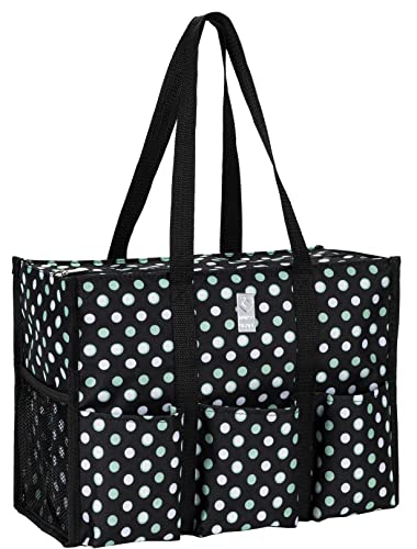 Nursescape Utility Tote with Pockets & Compartments-Perfect Nurse Tote Bag, Teacher Bag, Work Bags for Women & Craft Tote (Gradient Dots)
