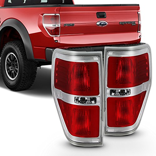 AKKON – For [Red Clear] 2009-2014 Ford F150 F-150 Styleside Pickup Truck Rear Tail Lights Brake Lamp Replacement