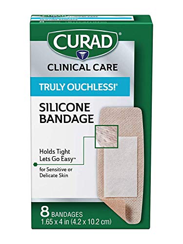 Curad Truly Ouchless Flex Fabric Bandages, X-Large, 8 Count (Pack of 4)