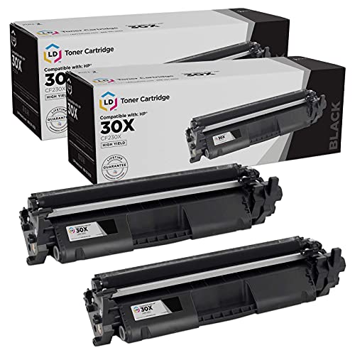 LD Products Compatible Replacements for HP 30X 30A CF230X CF230A Toner Cartridge High Yield (Black 2-Pack) for HP Laserjet Pro: M203d, M203dn, M203dw, MFP M227d, MFP M227fdn, MFP M227fdw, MFP M227sdn