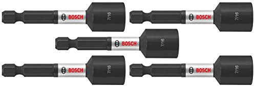 BOSCH ITNS7162B 5-Pack 2-9/16 In. x 7/16 In. Impact Tough Nutsetters