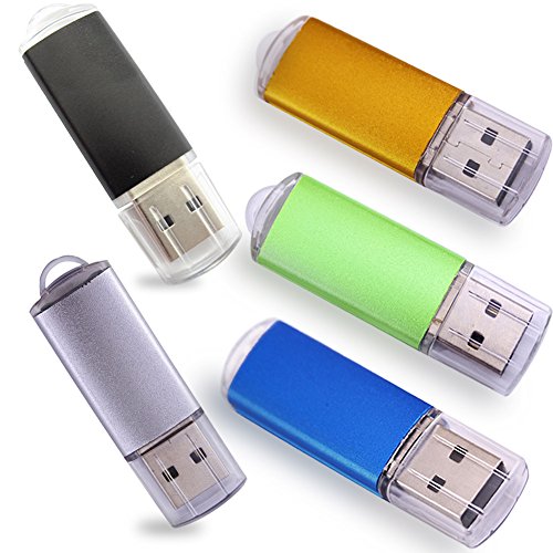 Ebamaz USB Flash Drives 2.0 Metal Key Pack of 5 Colors (512MB,Not GB,Smaller Than 1GB,Blank)