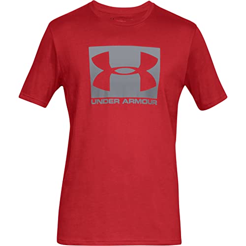 Under Armour Men’s Boxed Sportstyle Short-Sleeve T-Shirt , Red (600)/Steel , Small