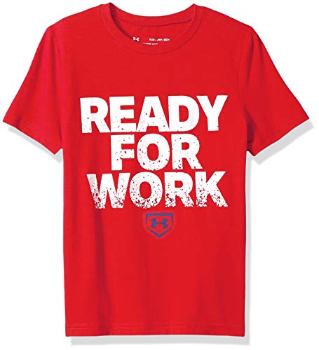 Under Armour Boys IL Graphic S/Ready4Work, Red (600)/Royal, Youth Small