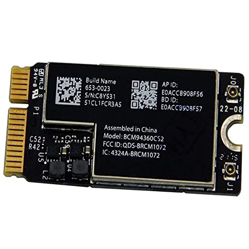 Willhom BCM94360CS2 WiFi Bluetooth Airport Wireless Card Replacement for MacBook Air 11″ A1465 (2013, 2014, 2015) 13″ A1466 (2013, 2014, 2015, 2017) (661-7465, 661-7481, 653-0023)