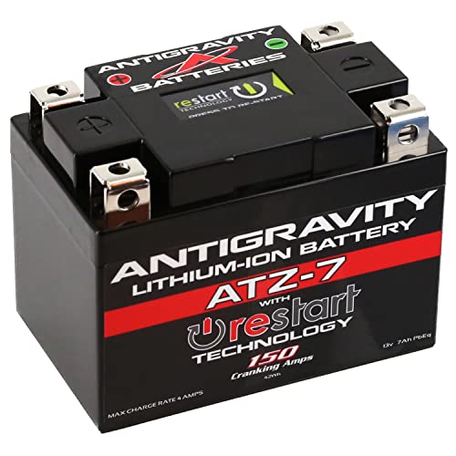 Antigravity ATZ-7 Performance Lithium Motorcycle Powersport Battery with Built-In Jump Starting, 3.5Amp Hours ATV, Quad, Honda, KTM, Yamaha, Kawasaki
