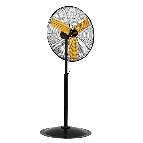 Master 24 Inch Oscillating Industrial High Velocity Pedestal Fan – Direct Drive, All-Metal Construction with OSHA-Compliant Safety Guards, 3 Speed Settings (MAC-24POSC)