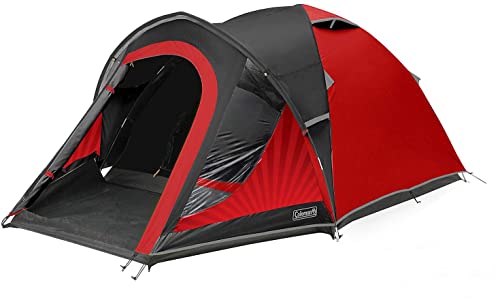 Coleman Tent The Blackout 3, 3 Man Festival Camping Tent with Blackout Bedroom Technology, Festival Essential, 3 Person Dome Tent, 100% Waterproof with Sewn in groundsheet