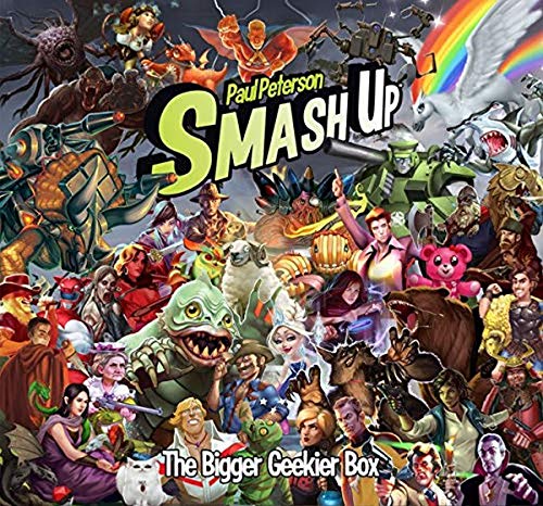 Smash Up Bigger Geekier Box -AEG, Board Game, Card Game, Storage Solution, Includes Geeks and All-Stars Decks, 2 to 4 Players, 30 to 45 Minute Play Time, for Ages 10 and Up