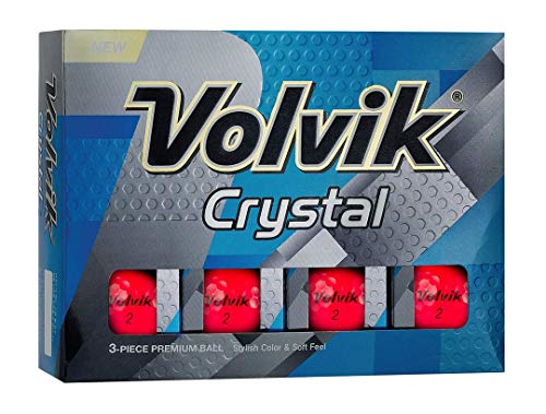 Volvik Crystal Golf Balls, Ruby (One Dozen) – 9731