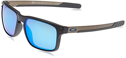 Oakley Men’s OO9384 Holbrook Mix Rectangular Sunglasses, Steel/Prizm Sapphire Iridium Polarized, 57 mm
