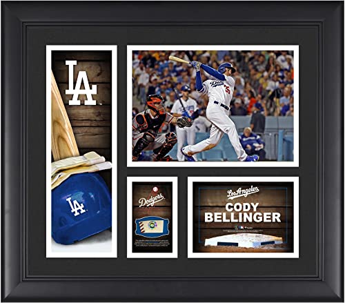 Cody Bellinger Los Angeles Dodgers Framed 15″ x 17″ Player Collage with a Piece of Game-Used Baseball – MLB Game Used Baseball Collages