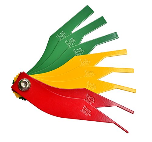 ITEQ Brake Lining Thickness Gauge 8 Piece SAE & Metric Steel Constructions