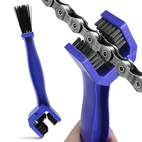 Motorcycle Chain Cleaner Brush – Bicycle Chain Degreaser for Bicycle Bike Chain Lube Wheel Cleaning Brush – Cleaning Tool Brush for Mountain Bike Cleaning Kit Heavy Duty Motorcycle Chain Brush