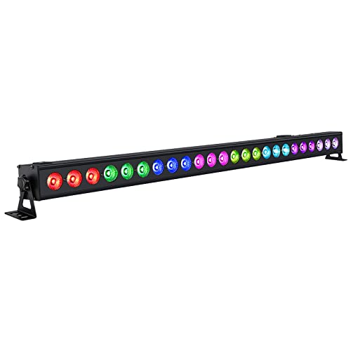 LED Stage Wash DJ Light Bar, OPPSK 40″ 72W 24LEDs RGB Stage Lights Bar with Chase Effect Auto Play Sound Activated by DMX Control Uplighting for Church Wedding Party Events Stage Lighting