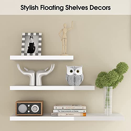 Owl Statue for Home Decor Accents Office Decoration, APPS2Car Handmade Polka Dots Buhos Modern Bird Figurine for Indoor Book Shelf Desktop Cabinet Fireplace Mantel Living Room Bedroom Ornament (White) | The Storepaperoomates Retail Market - Fast Affordable Shopping
