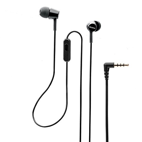 Sony MDREX155AP in-Ear Earbud Headphones/Headset with mic for Phone Call, Black (MDR-EX155AP/B) | The Storepaperoomates Retail Market - Fast Affordable Shopping