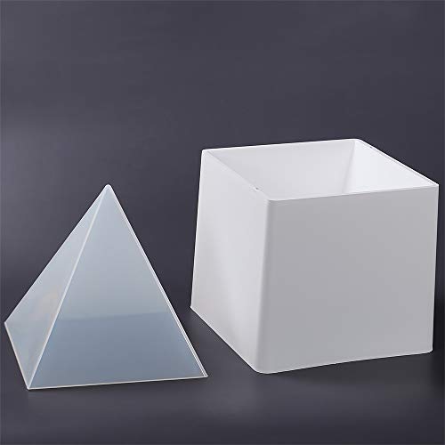 Large DIY Pyramid Resin Mold Set, Big Silicone Pyramid Molds, Jewelry Making Craft Mould Tool, 15cm/5.9″