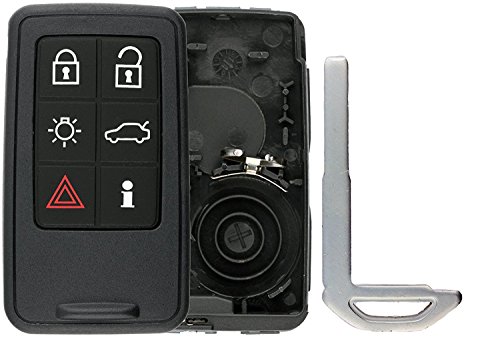 KeylessOption Keyless Entry Remote Smart Key Fob Case Shell Button Pad Outer Cover For Volvo KR55WK49264