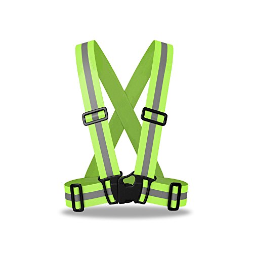 zojo Reflective Vest | Lightweight, Adjustable & Elastic | Safety & High Visibility for Running, Jogging, Walking,Cycling | Fits Outdoor Clothing (1 Pack, Neon Yellow)