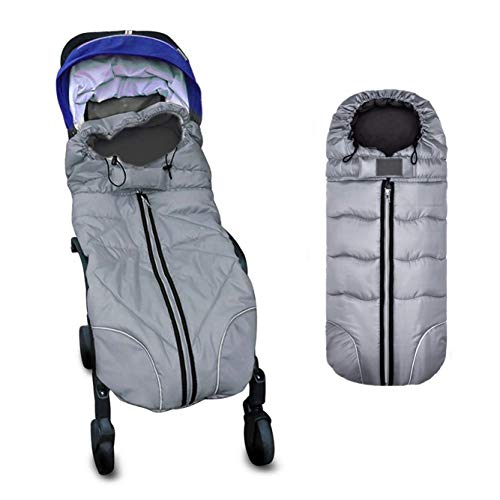 Waterproof Universal Baby Stroller Sleeping Bag Footmuff Sack Grey by Berocia (Baby Stroller Sleeping Bag)