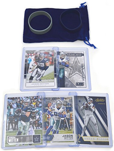 Jason Witten Football Cards Gift Bundle – Dallas Cowboys (5) Assorted Trading Cards