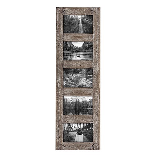 Foreside Home & Garden FFRD06187 4X6 Five Photo Weathered Wood Frame