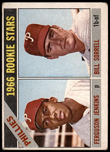1966 Topps # 254 Phillies Rookies Ferguson Jenkins/Bill Sorrell Philadelphia Phillies (Baseball Card) POOR Phillies