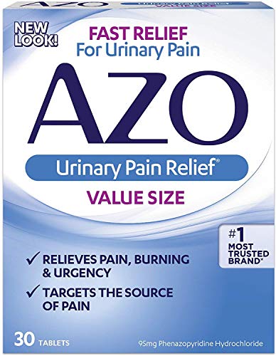 AZO Standard – Urinary Pain Relief – 95 mg Strength – Tablet – 30 per Bottle-McK