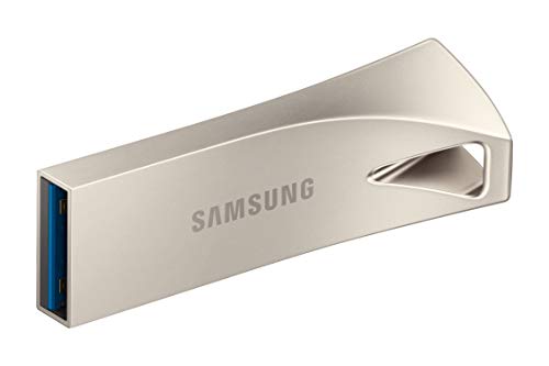 SAMSUNG BAR Plus 256GB – 400MB/s USB 3.1 Flash Drive Champagne Silver (MUF-256BE3/AM)