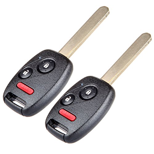 SCITOO 2X Uncut Ignition Keyless Entry Car Remote Transmitter Fob 3 Button Replacement fit for Civic Lx for Odyssey N5F-S0084A