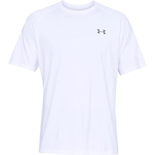 Under Armour Men’s Tech 2.0 Short-Sleeve T-Shirt , White (100)/Overcast Gray , Medium
