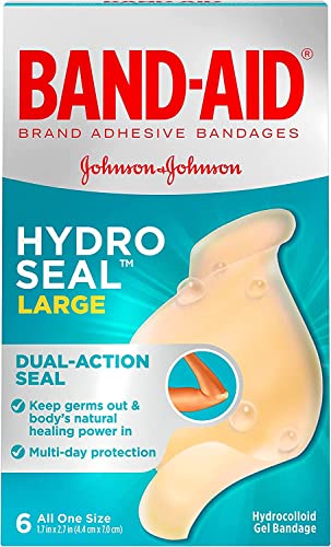 Band-Aid Hydro Seal, 6 Large Bandages Per Box (Pack of 4)
