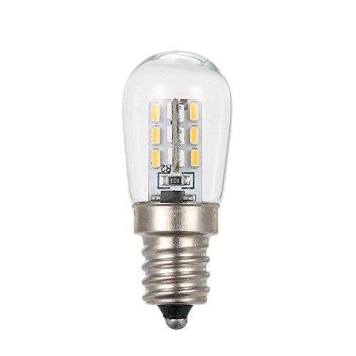 Lixada LED Refrigerator Light Bulb Fridge Lamp Bulb E12 Bulb Base Socket Holder Freezer Ceiling Home Lighting Lamp – Warm White/White AC110V