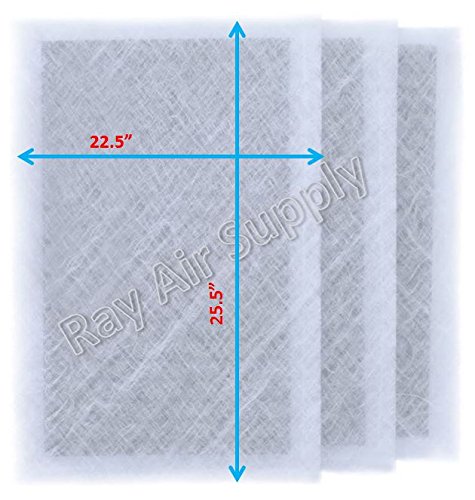 RAYAIR SUPPLY 24×28 Dynamic Air Cleaner Replacement Filter Pads 24 x 28 Refills (3 Pack)