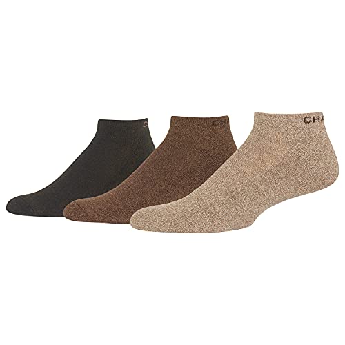 Chaps Men’s Marl Low Cut Dress Socks-3 Pair Pack-Casual Comfortable Cotton Blend, Khaki Assorted, Shoe Size: 6-12
