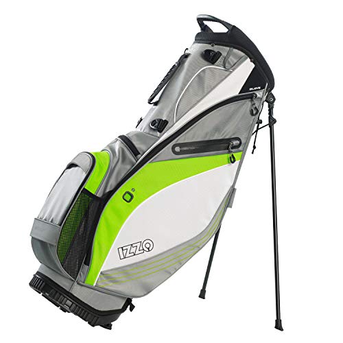 IZZO Golf Lite Grey/Lime/White Walking Ultra Light Perfect with Dual Straps for Easy to Carry Golf Bag