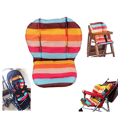 High Chair Pad, High Chair Cushion/seat Cushion/Breathable Pad/seat Pad，Soft and Comfortable, Light and Breathable, Cute Patterns,Make The Baby Sit More Comfortable(Rainbow Stripes)