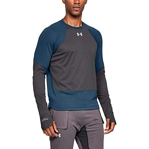 Under Armour Men’s ColdGear Reactor WINDSTOPPER Long Sleeve, Techno Teal (489)/Reflective, Small